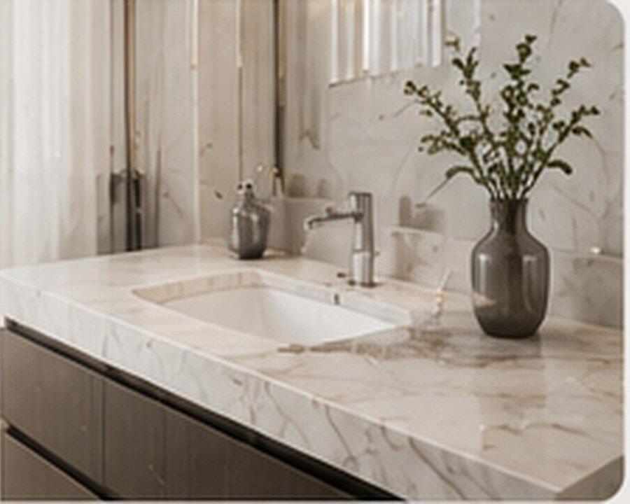 Representative marble installation for Ajman residential and multi-storey building projects