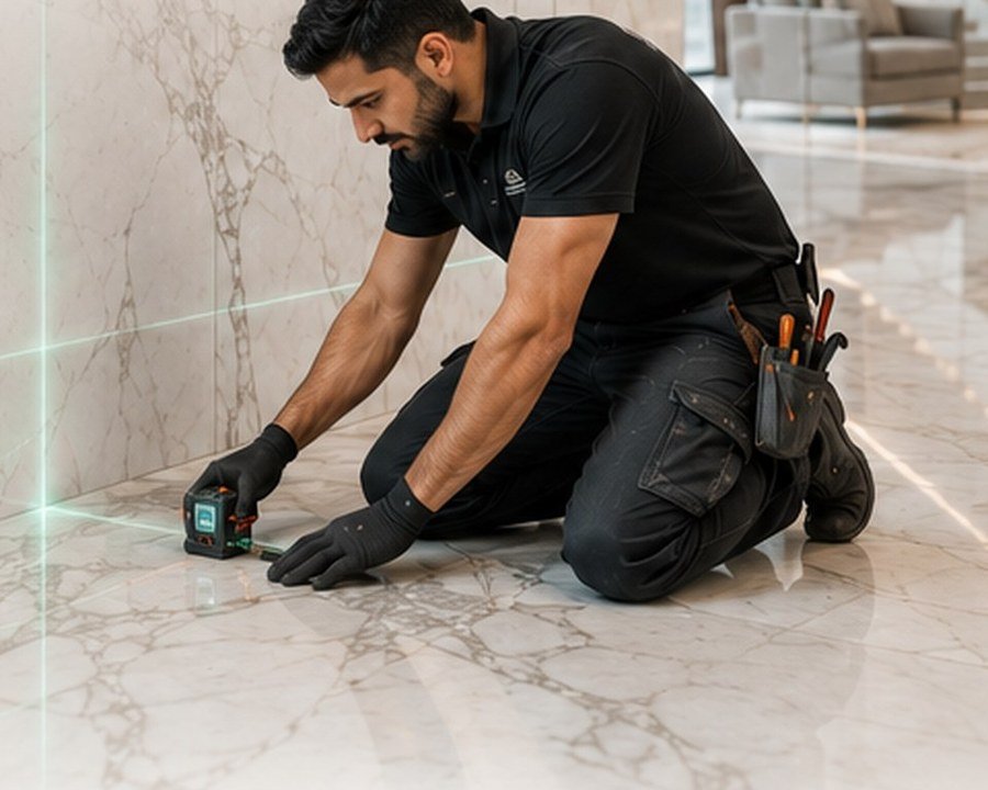 Representative marble installation and stone project for Sharjah