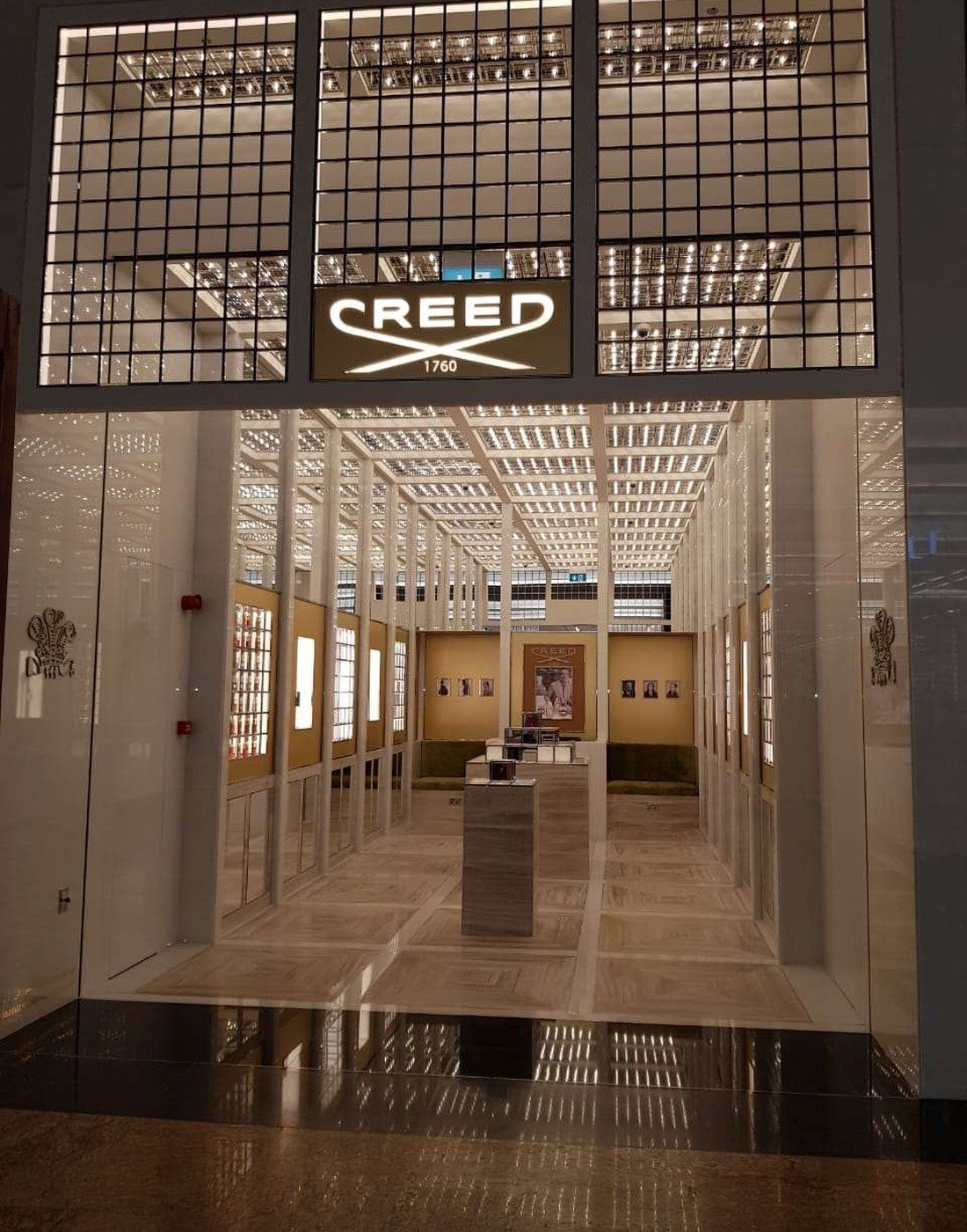 Archive photograph of completed CREED boutique at Mall of the Emirates