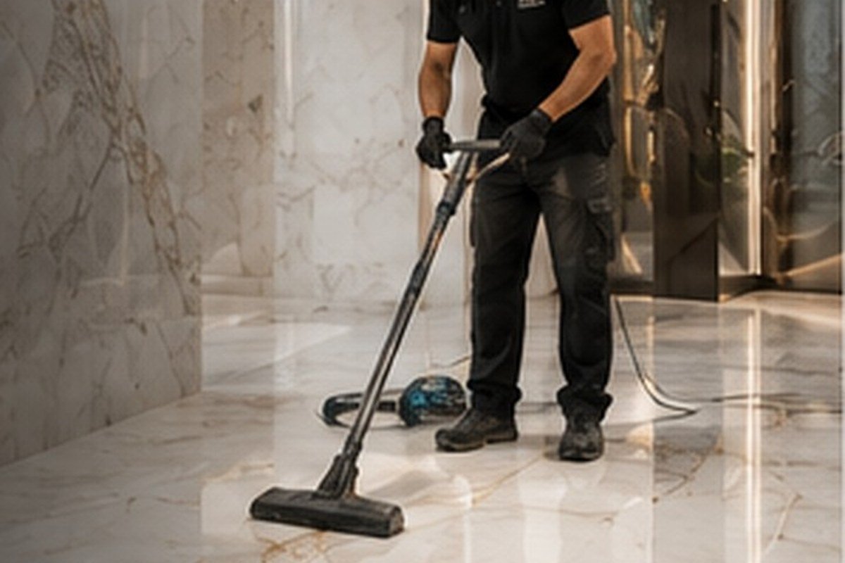 Professional marble cleaning for a guide comparing cleaning with polishing